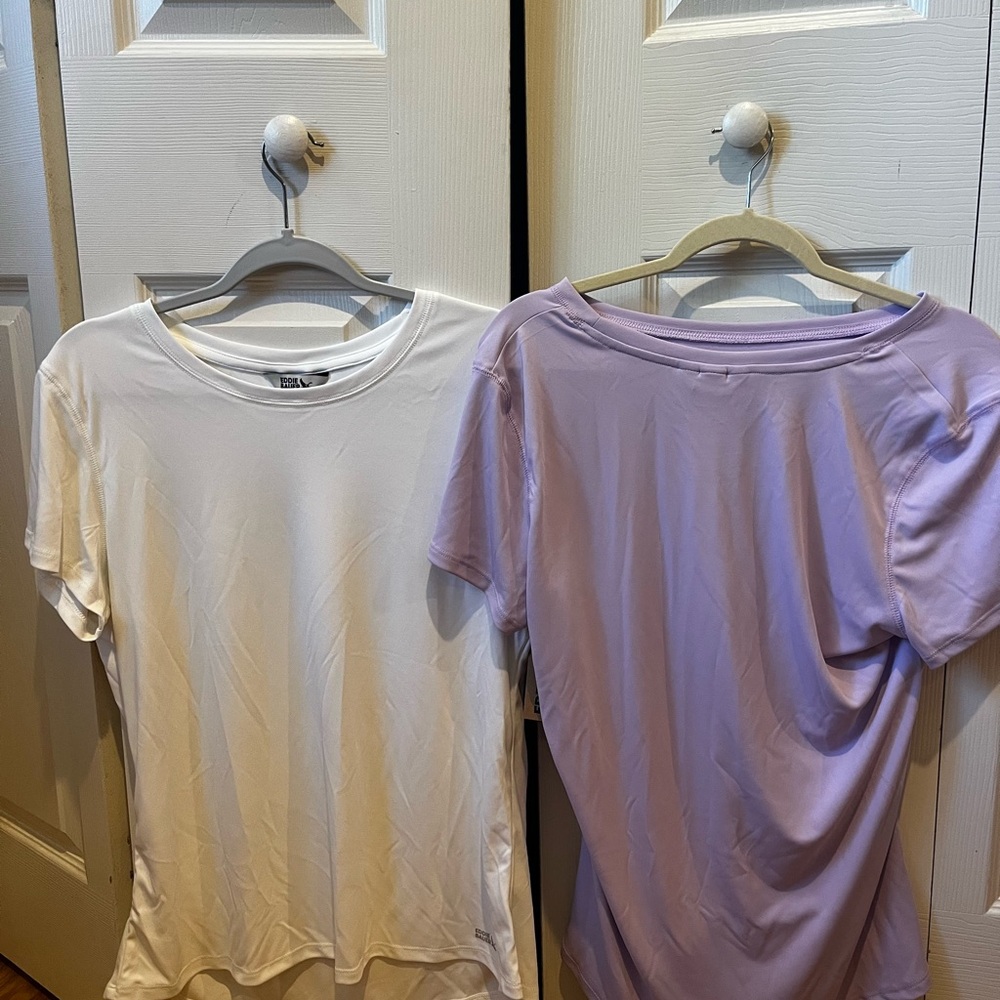 Eddie Bauer Lavender and White tops- Set of 2